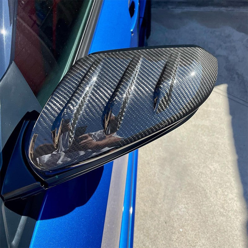 Real carbon fiber mirror caps with 3K twill weave for 2016-2021 Honda Civic (5)