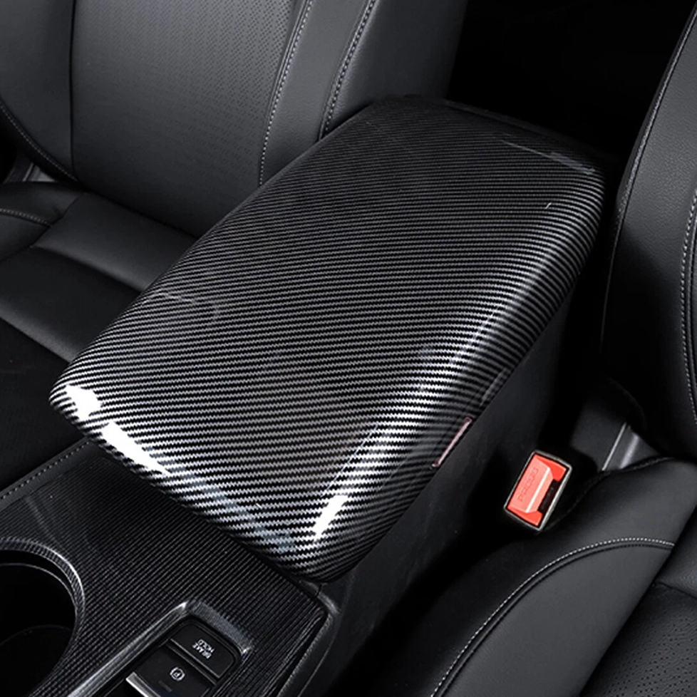 Carbon Fiber Style Center Armrest Cover [for 2022-26 Honda Civic]