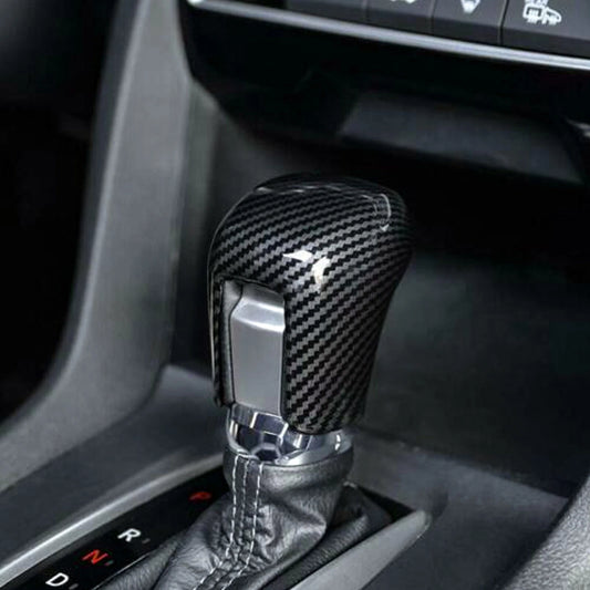 Carbon Fiber Style Gear Shift Knob Cover [for Honda Civic 2016-21]