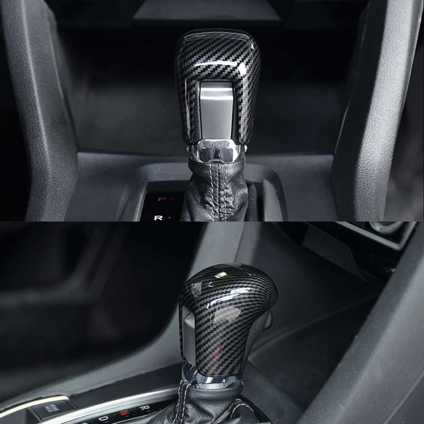 Carbon Fiber Style Gear Shift Knob Cover [for Honda Civic 2016-21]