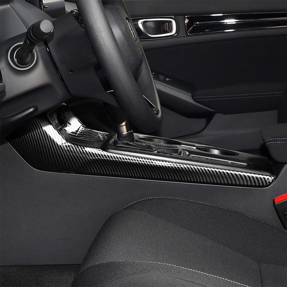 Carbon Fiber Gear Shift Panel Side Covers [for 2022-26 Honda Civic]