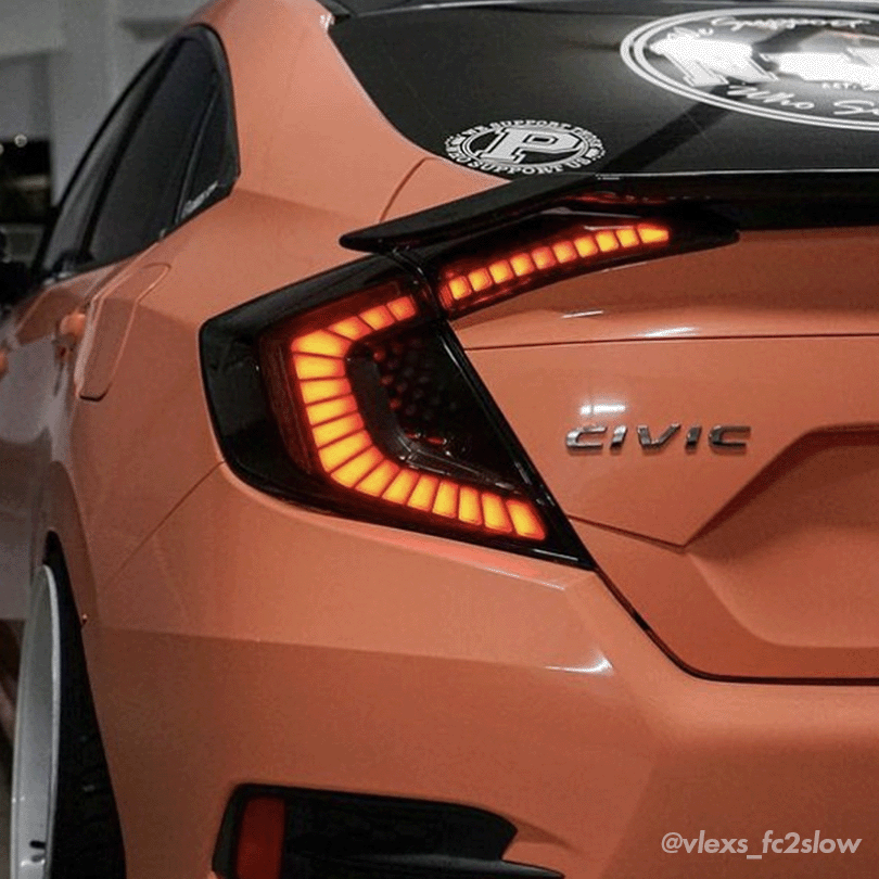 UMS Scaled Sequential Taillights for 2016-2021 Honda Civic Sedan