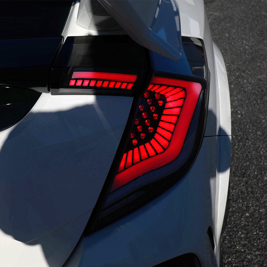 Galaxy White Taillights for 2016-2021 Honda Civic Hatch