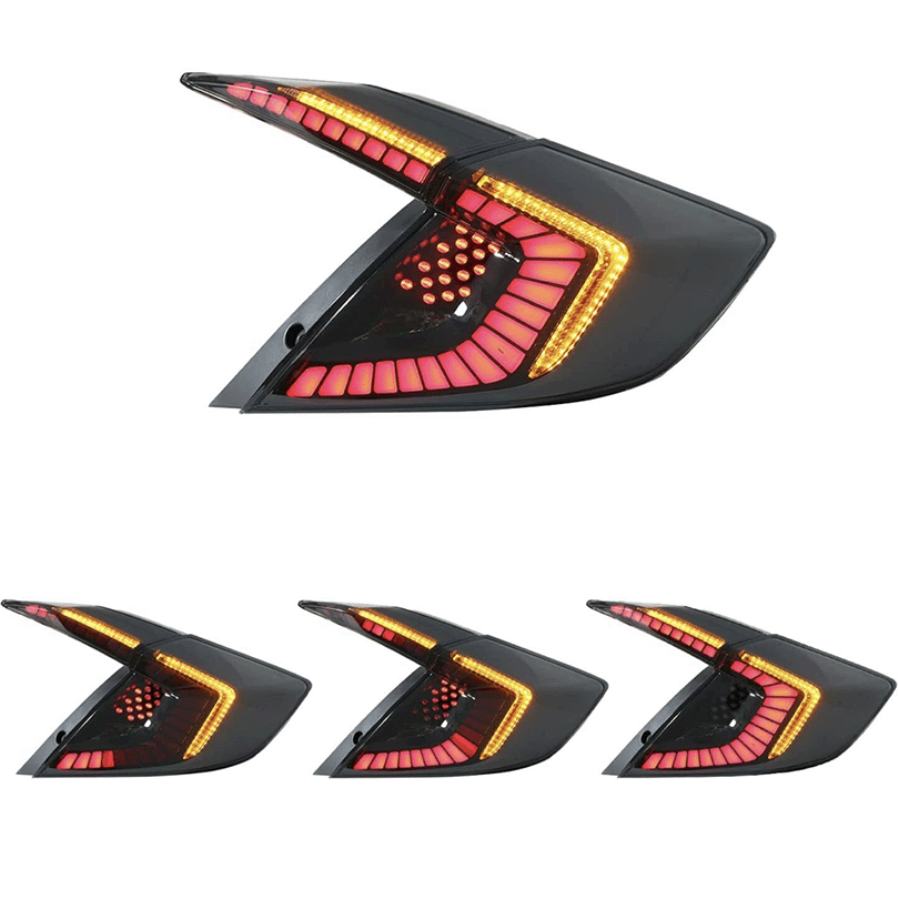 UMS Scaled Sequential Taillights for 2016-2021 Honda Civic Sedan